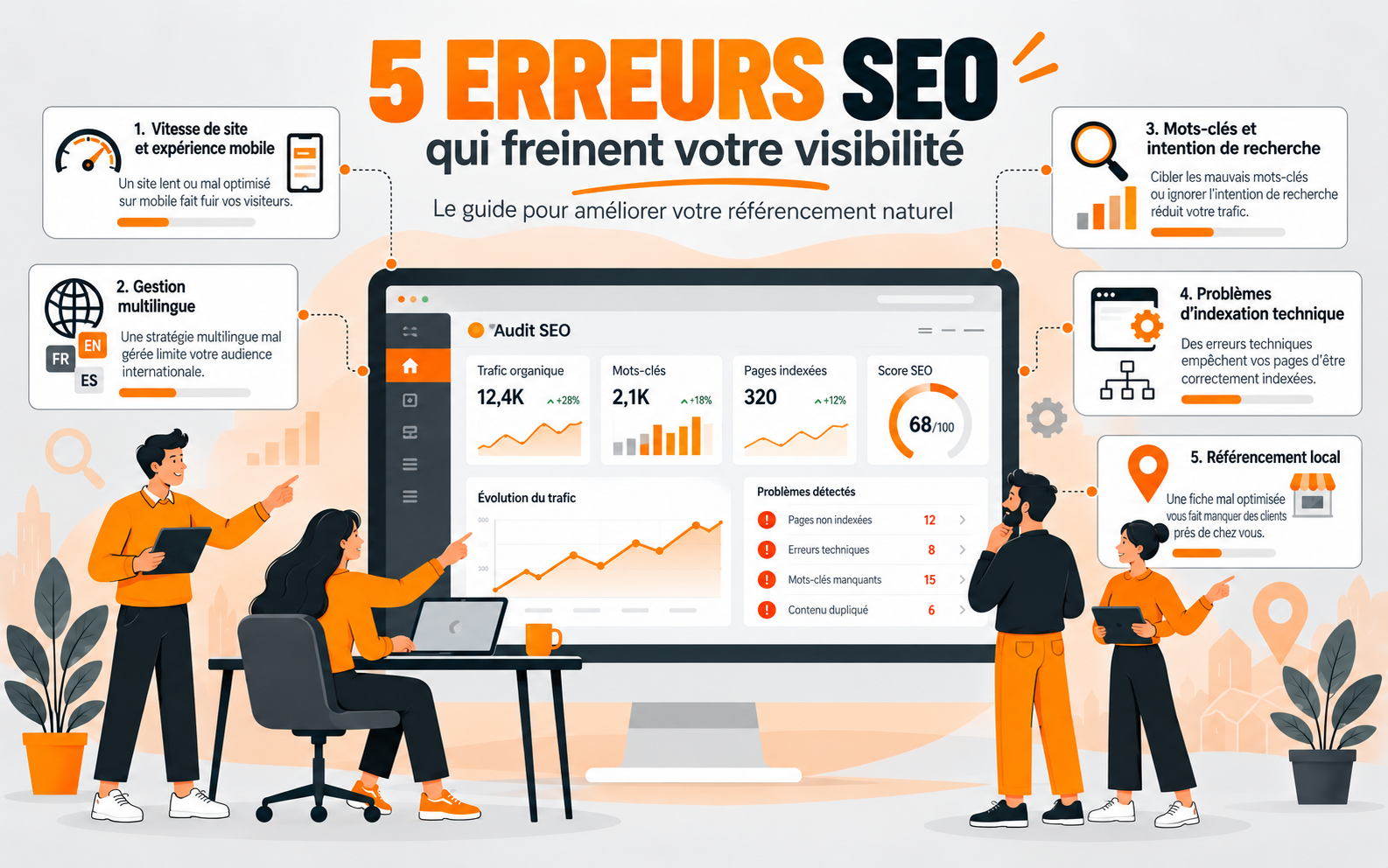 5 erreurs SEO qui freinent votre visibilité, évitez les !